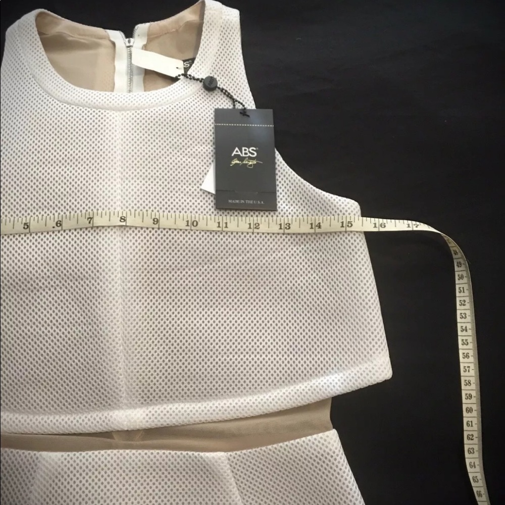 ABS By Allen Schwartz Women’s Cropped Halter Over Lay Dress RETAIL PRICE $225. - Picture 9 of 14